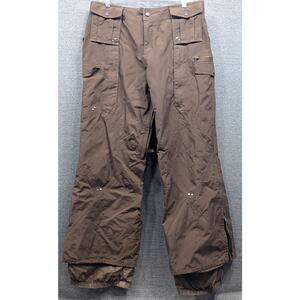 BURTON Womens Snowboard Pants - Brown, Adjustable Waist, Vented, Size Large